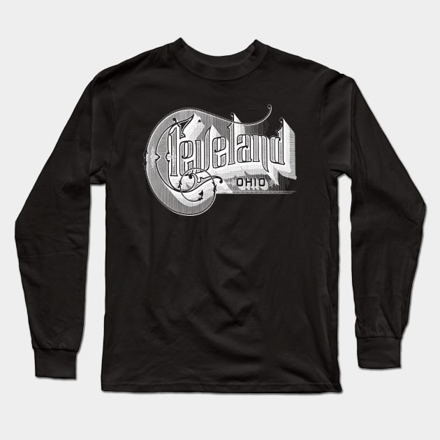 Vintage Cleveland, OH Long Sleeve T-Shirt by DonDota